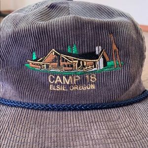 Vintage corduroy Camp 18 Elsie Oregon Trucker Hat